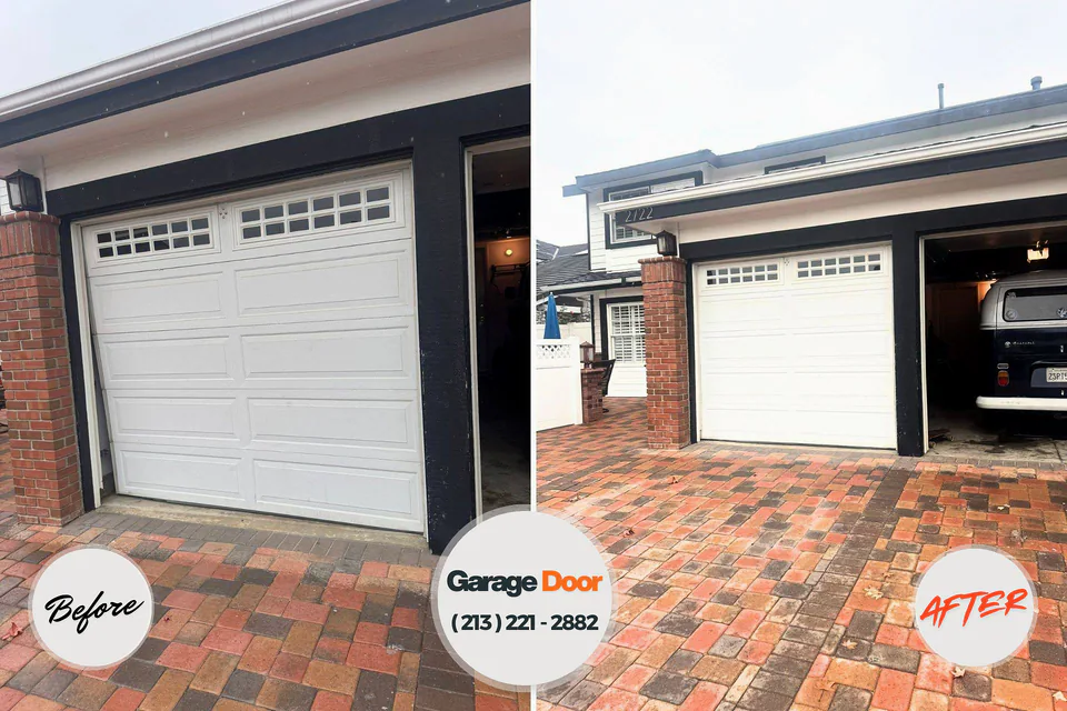 Before and after: garage door repair Highland City, FL